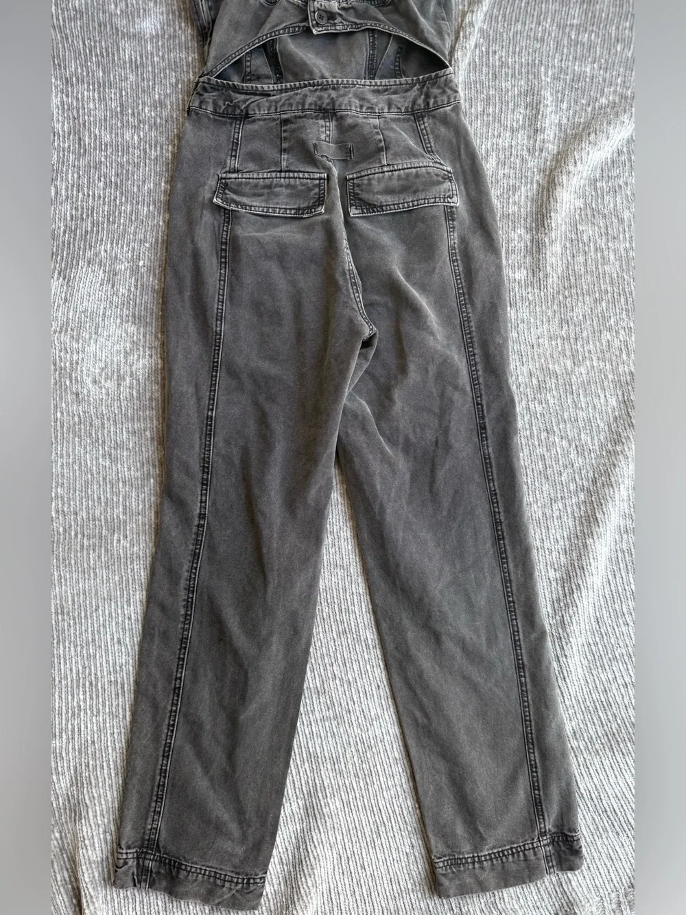 Free People Women’s Go West Utility Jumpsuit Washed Black Size S